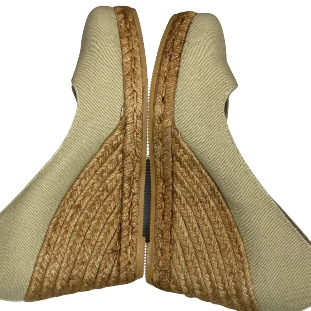 Viscata Barcelona Marquesa Canvas Espadrille Wedge Pump 40 US 9 Beige Echo Spain